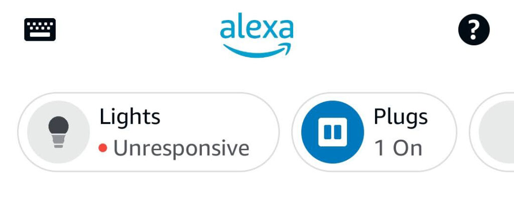 Amazon Alexa Unresponsive Light